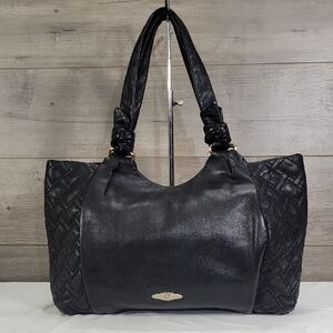 Elliott Lucca Black Leather Tote Bag